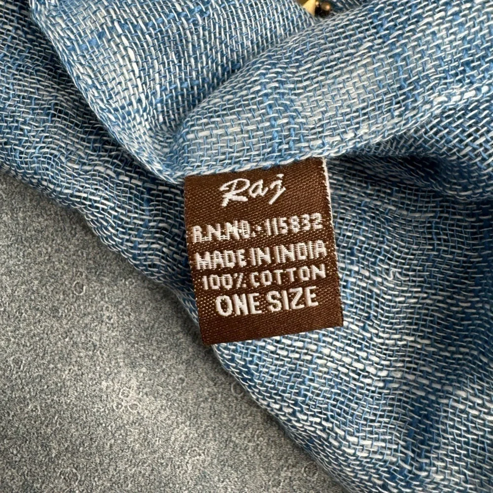 Raj Scarf - Made in India, 100% Cotton with Accents